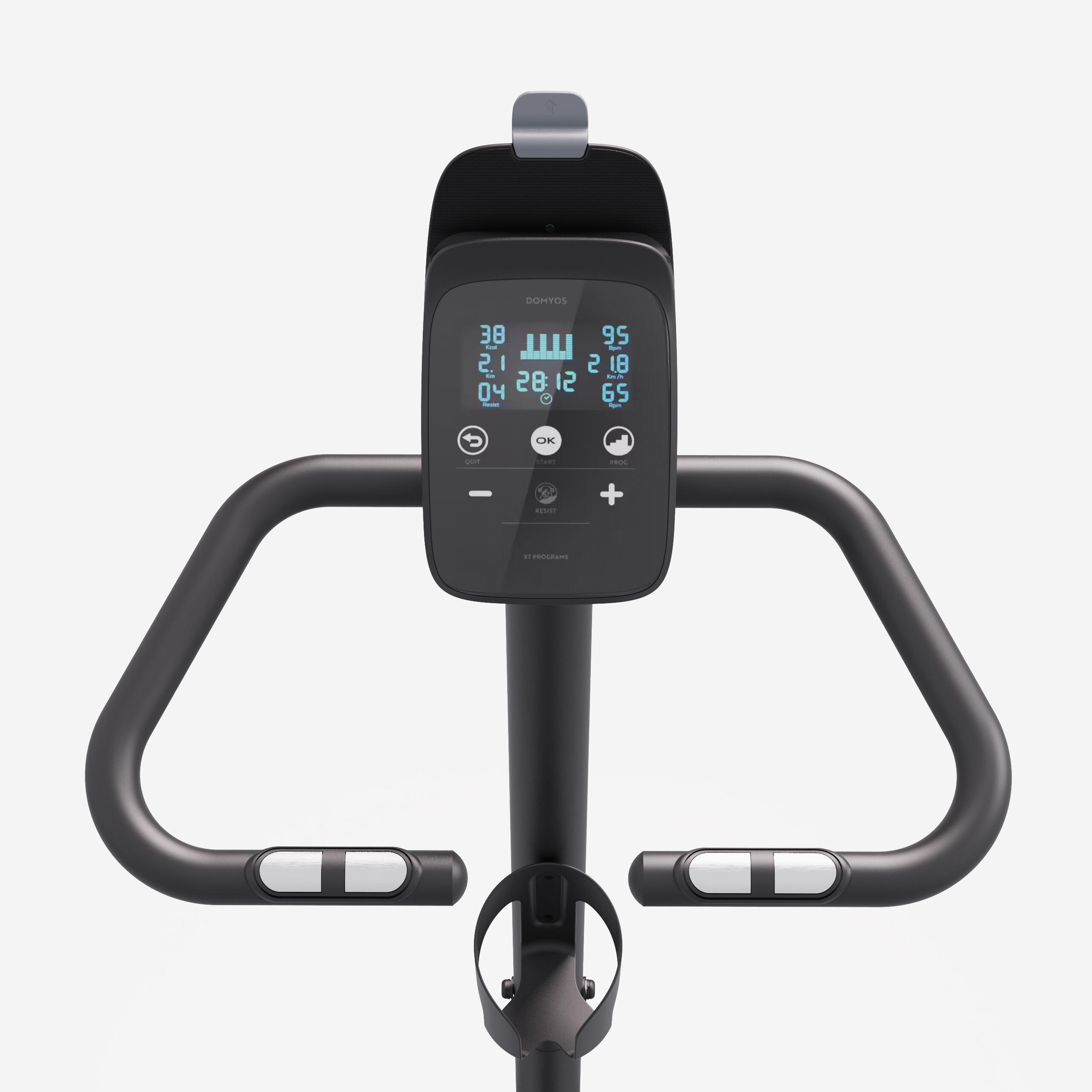 V�lo d'appartement connect� et � r�sistance motoris�e - eb140 b DOMYOS |  Decathlon
