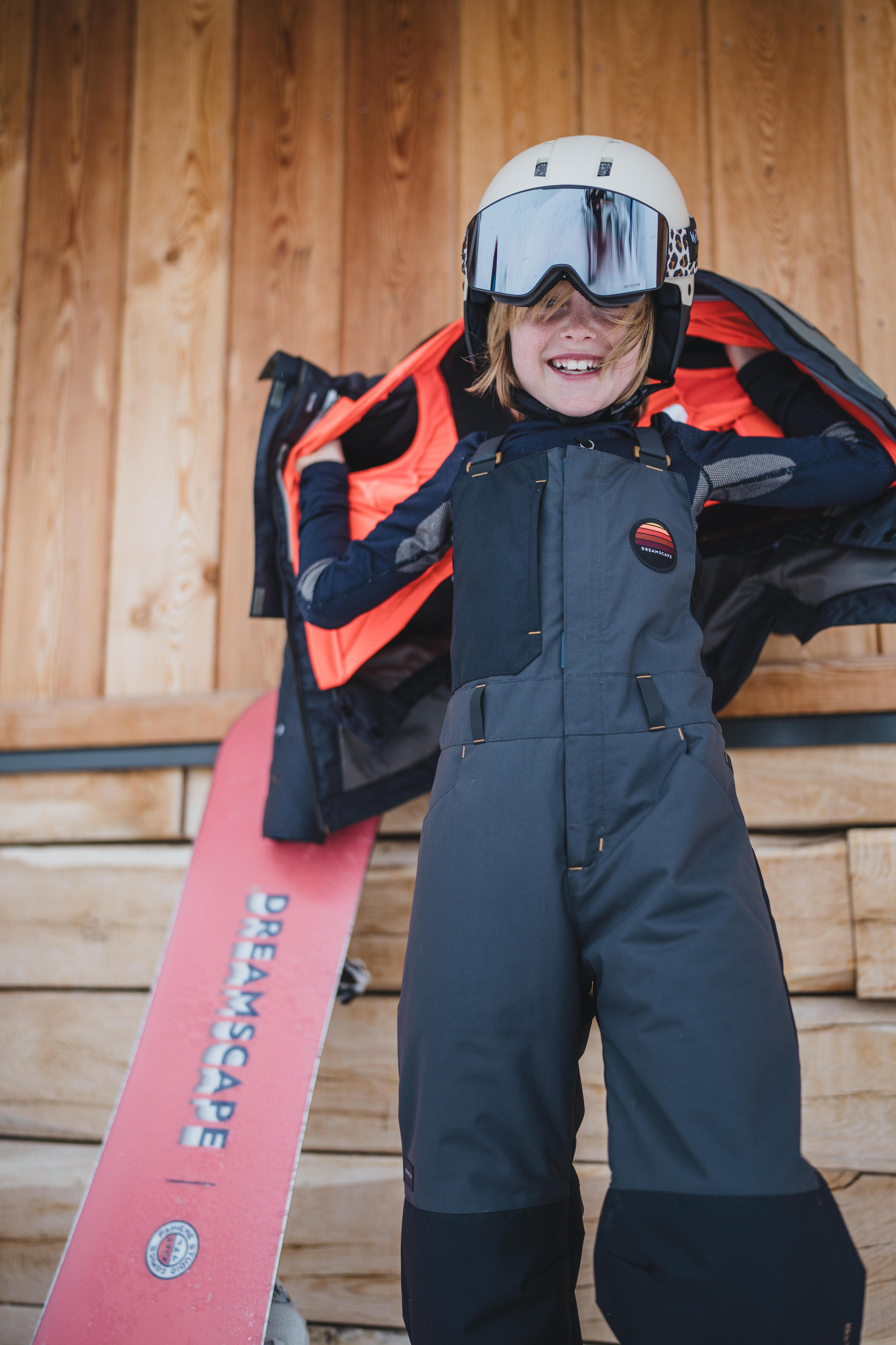 Gilet de protection dorsale VTT,  ski et snowboard junior DBCK 900  - Orange 20/23