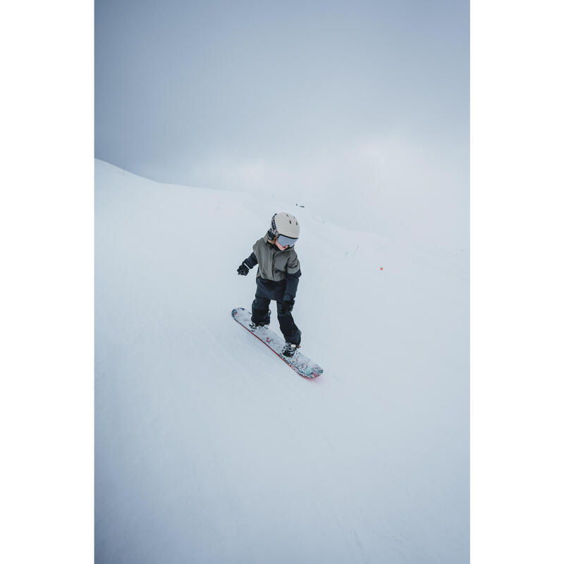Geacă lungă și foarte rezistentă snowboard SNB 500 KAKI BĂIEȚI