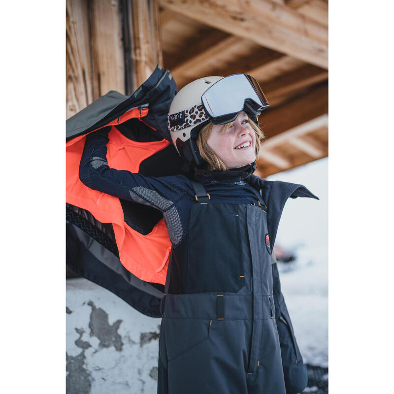 Geacă lungă și foarte rezistentă snowboard SNB 500 KAKI BĂIEȚI