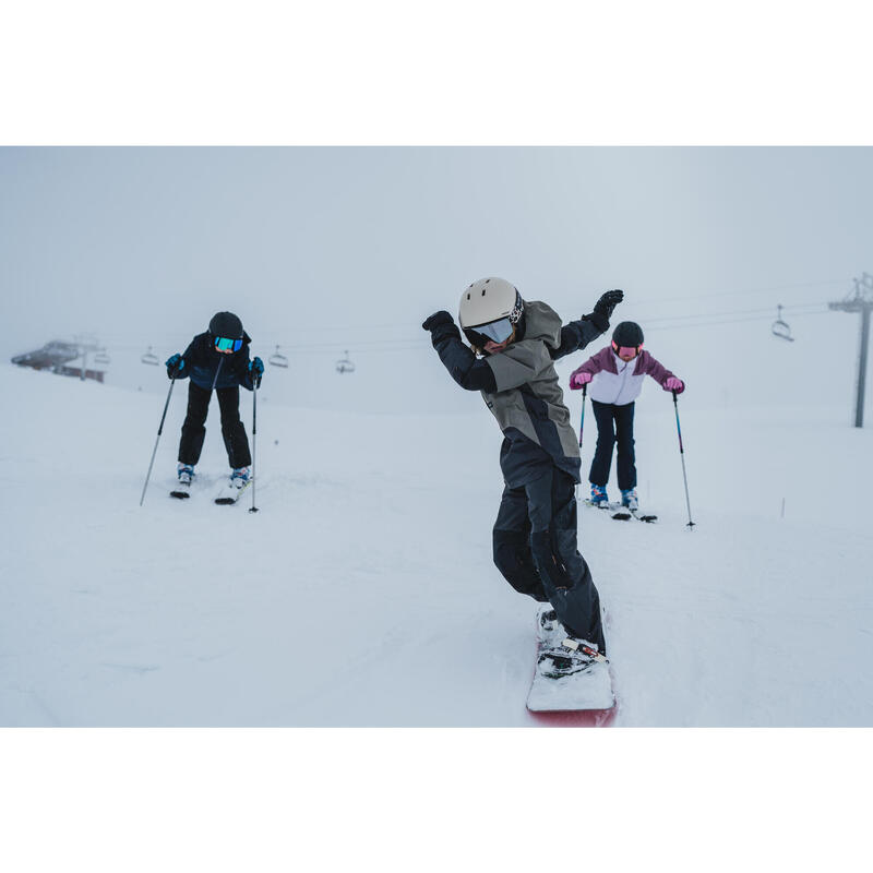 Geacă lungă și foarte rezistentă snowboard SNB 500 KAKI BĂIEȚI