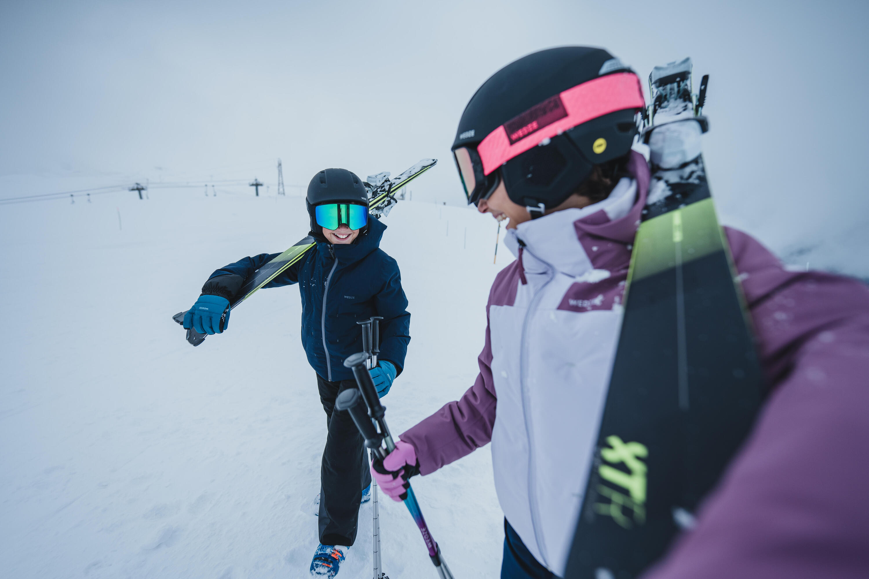 Bâtons de ski ajustables enfant, 500 Safety 15/16