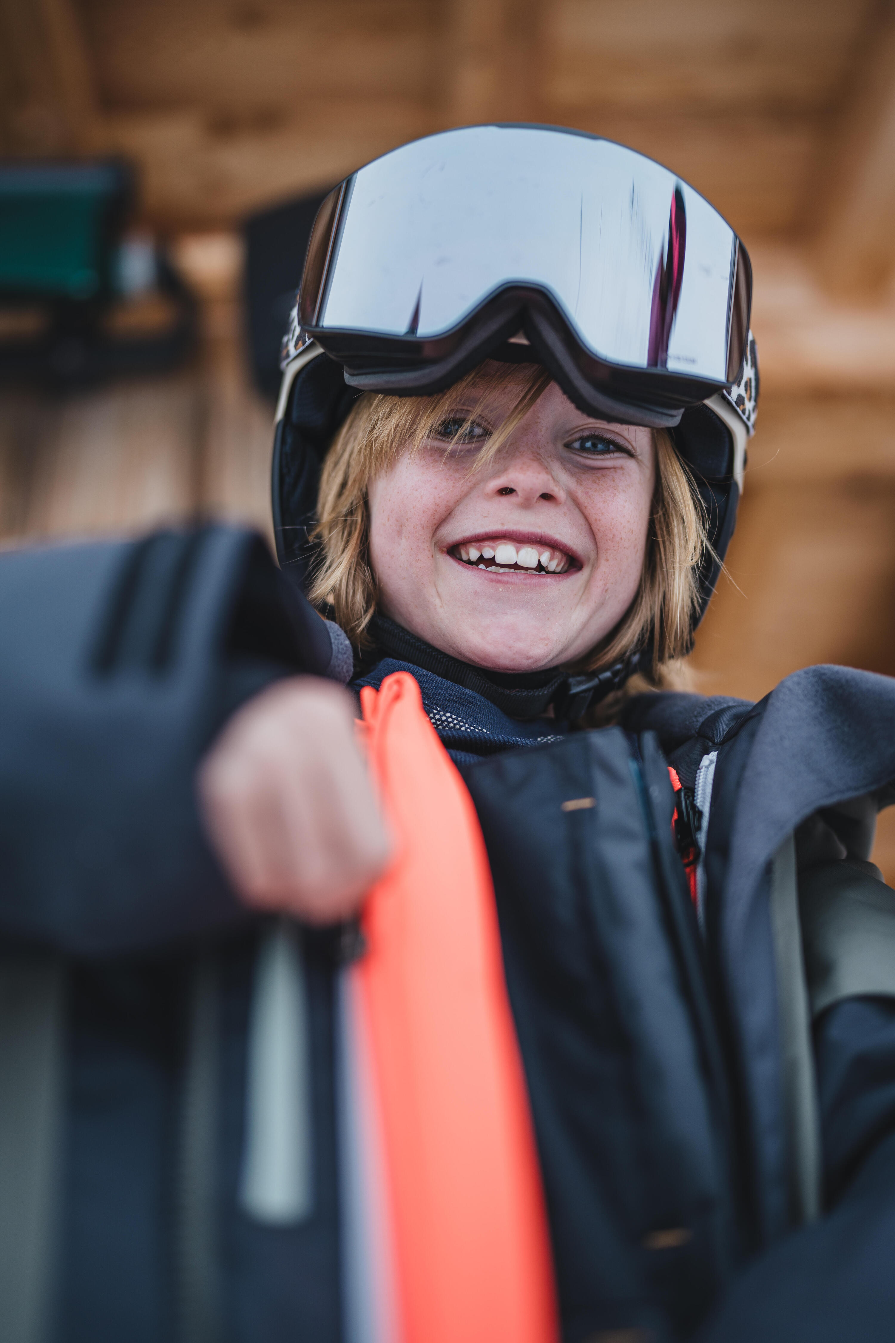 Gilet de protection dorsale VTT,  ski et snowboard junior DBCK 900  - Orange 21/23