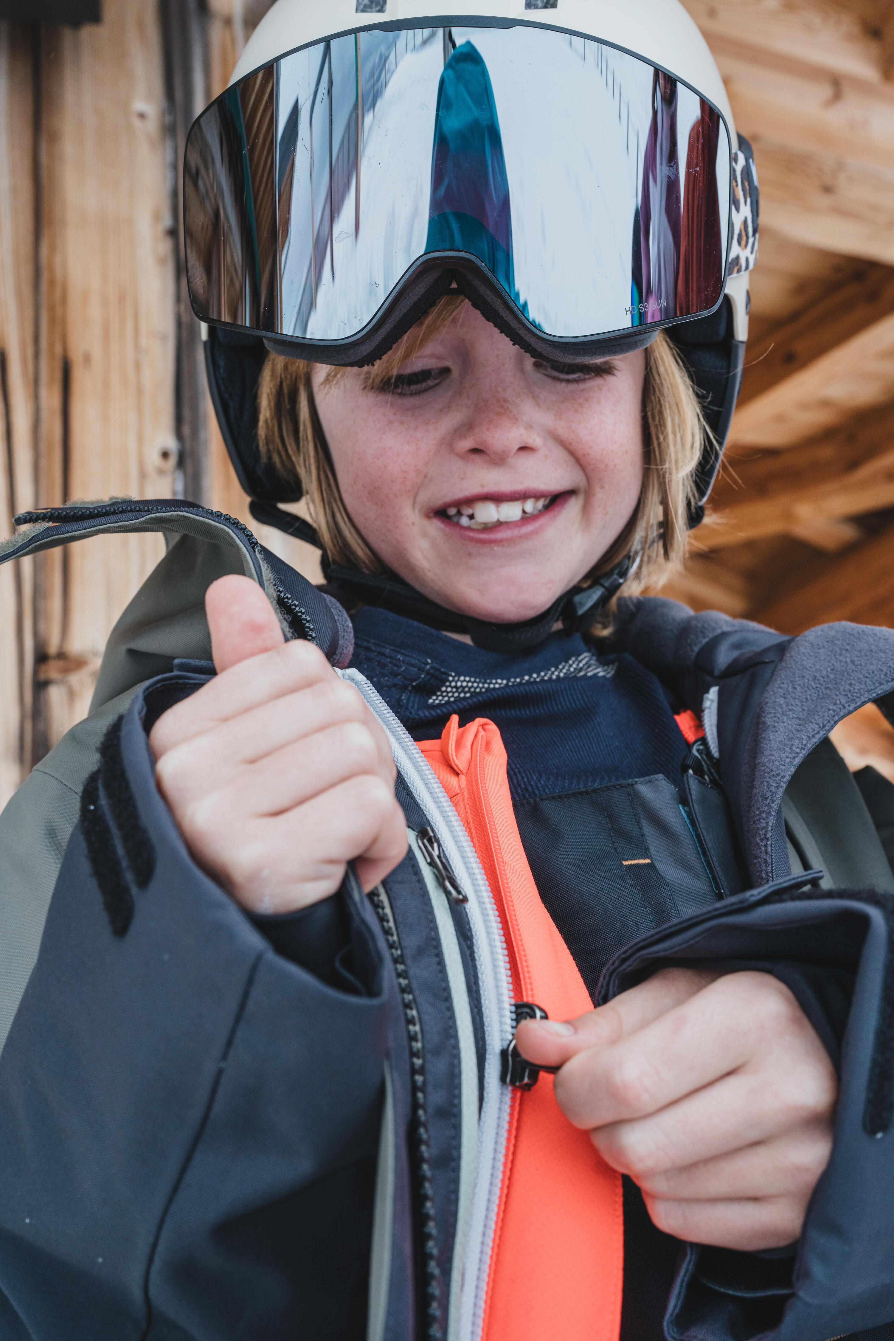 Gilet de protection dorsale VTT,  ski et snowboard junior DBCK 900  - Orange 19/23