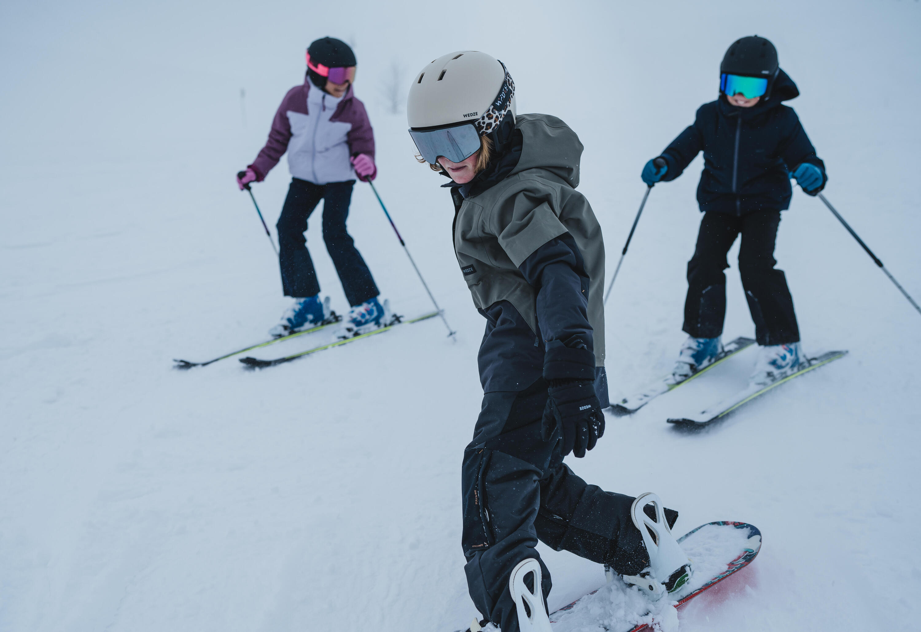 Bâtons de ski ajustables enfant, 500 Safety 11/16