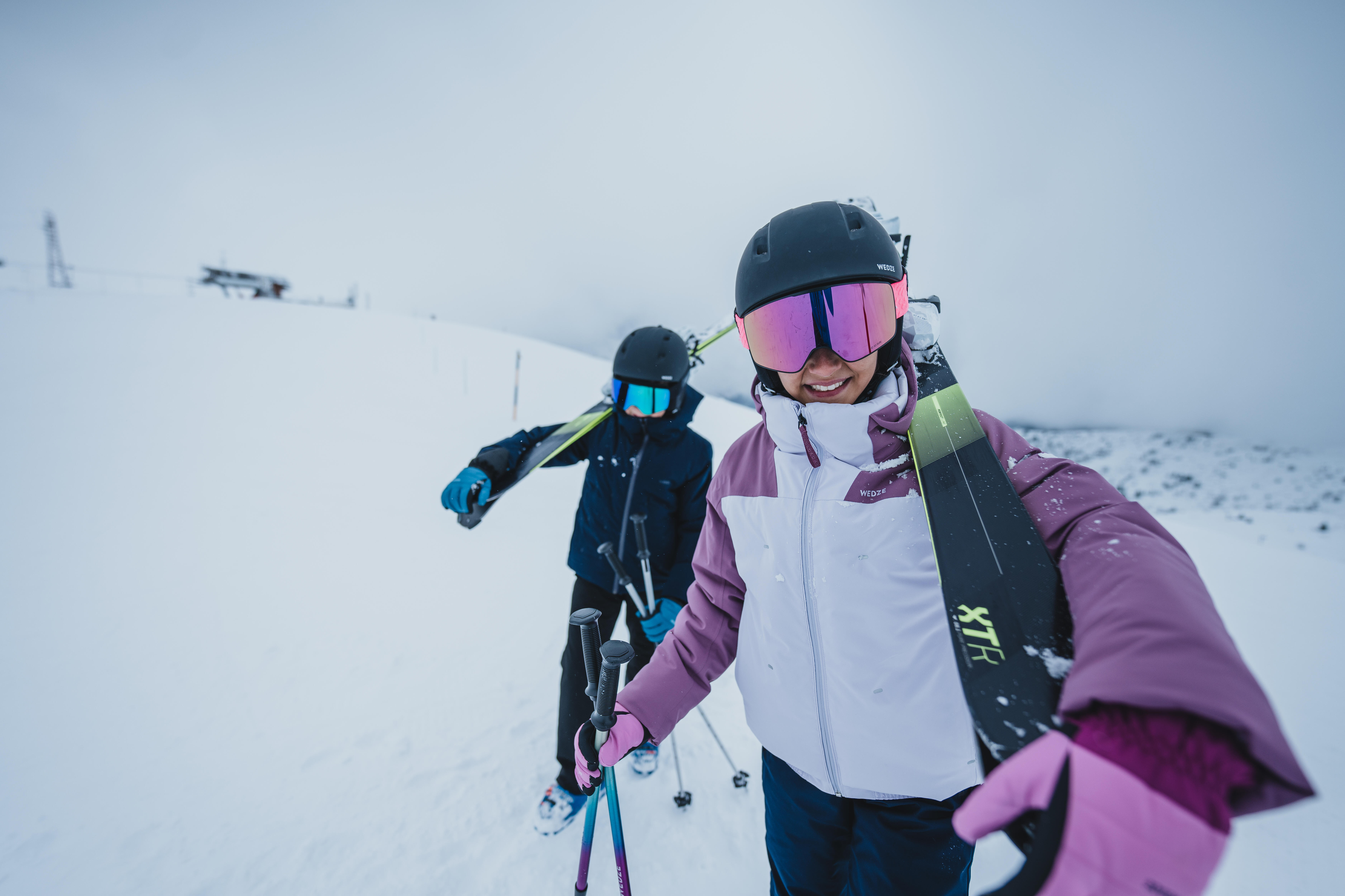 Kids’ Adjustable Ski Poles - 500 Safety - WEDZE