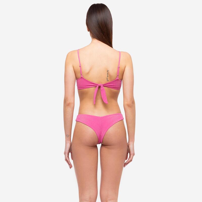 Bikini donna bralette + slip brasiliano lux Le Blu rosa