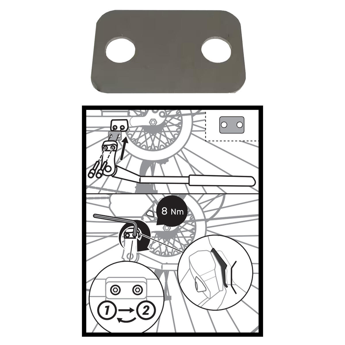 BÉQUILLE PLAQUE KING EVO / MOOI M5 / M6