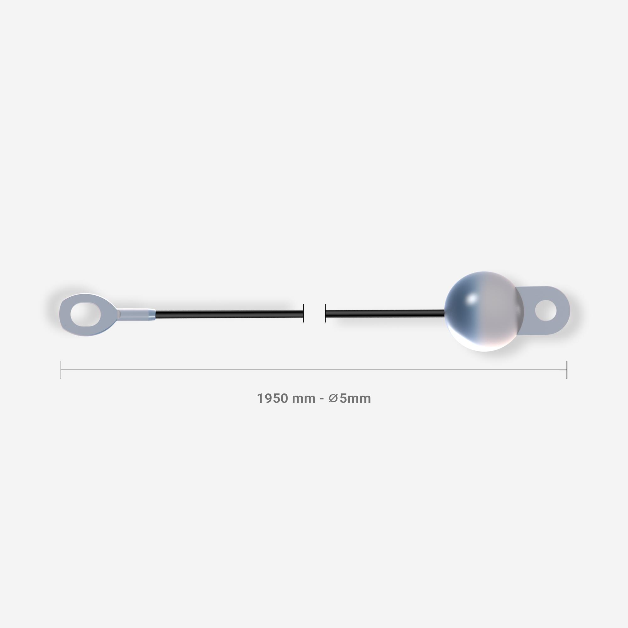 CABLE 1950mm/⌀5mm - PIÈCE DÉTACHÉE MUSCULATION POUR POULIE 2/5