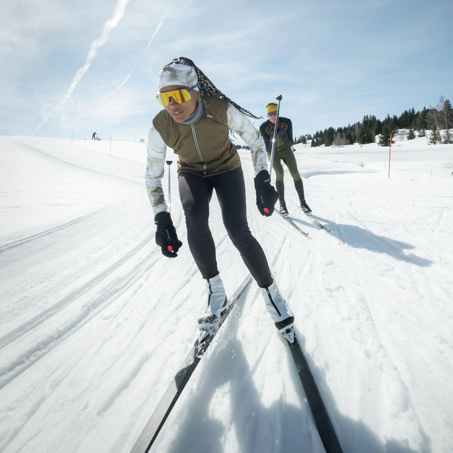 Femme et homme ski de fond decathlon