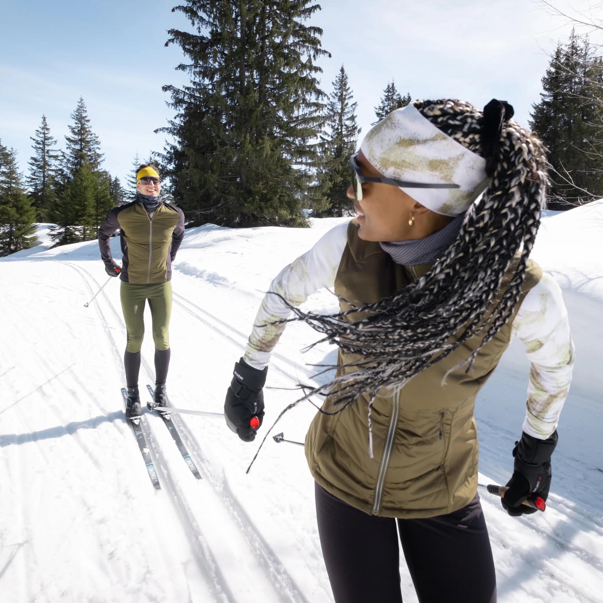 Femme et homme ski de fond classique decathlon