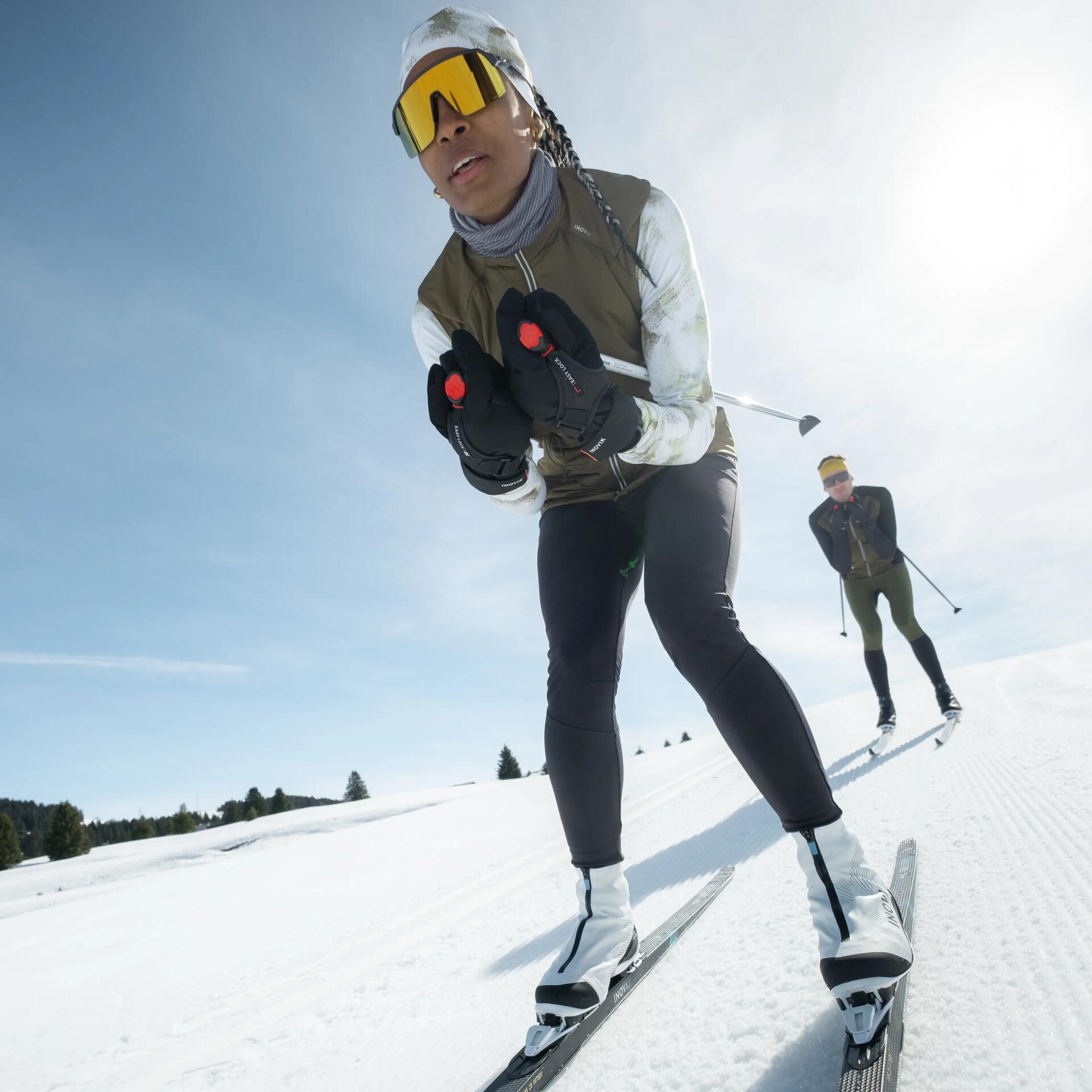 femme qui fait du ski de fond classique decathlon 