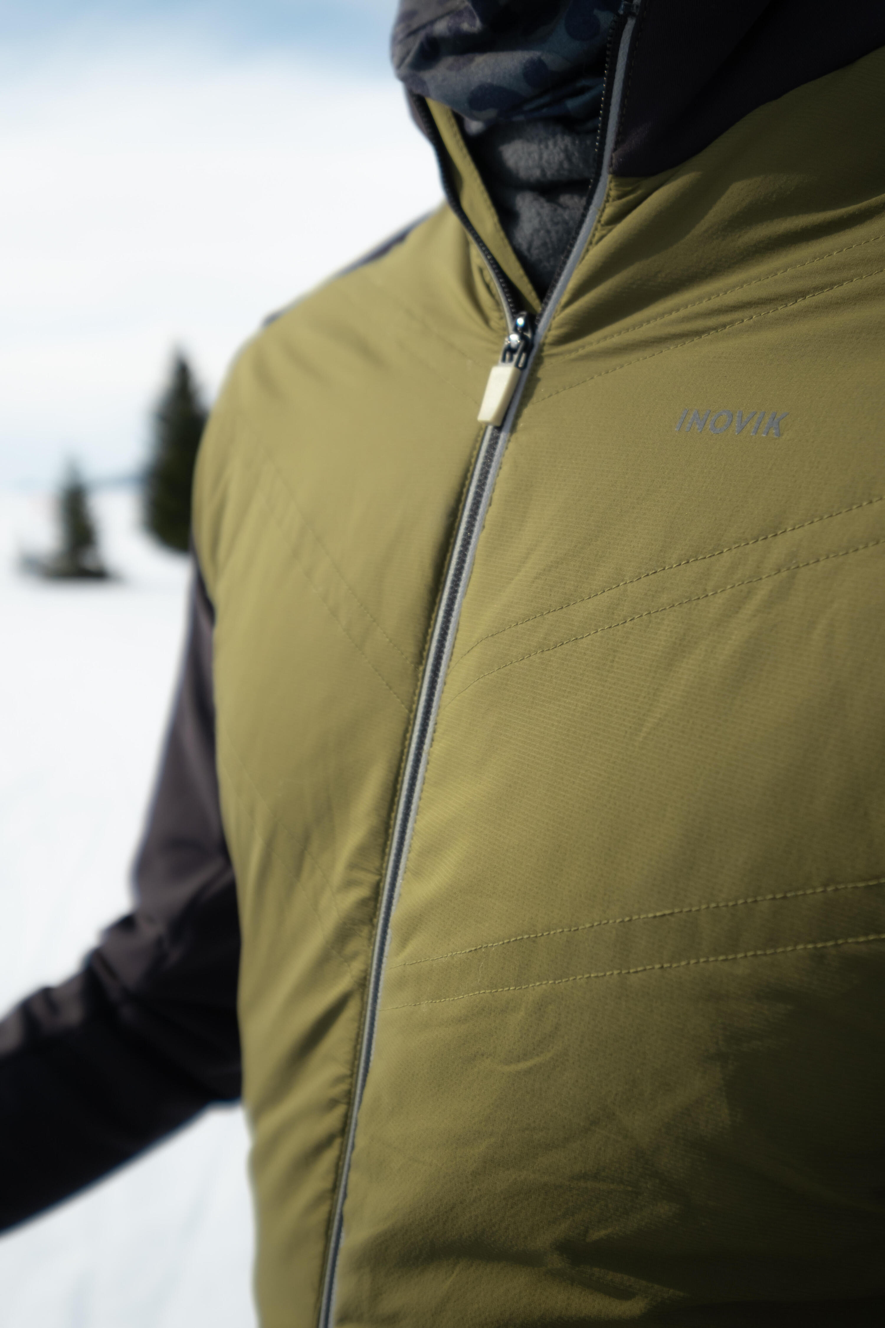 Jaqueta d'esquí de fons home JACKET 500 caqui  10/13