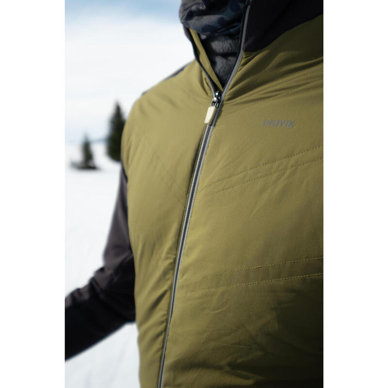 Veste de ski de fond homme, JACKET 500 kaki