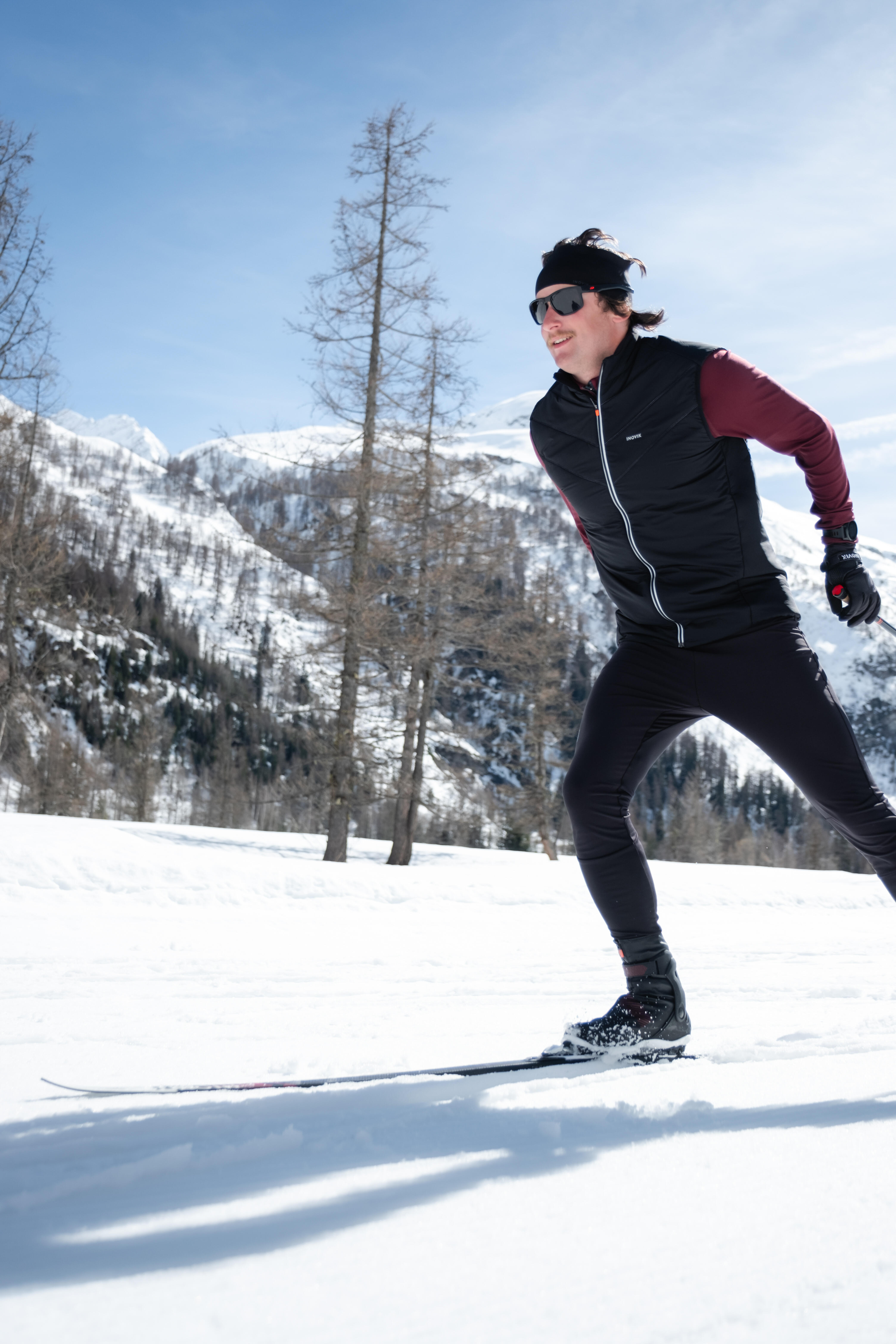 Men’s Windproof Cross-Country Ski Tights, 500 - WEDZE
