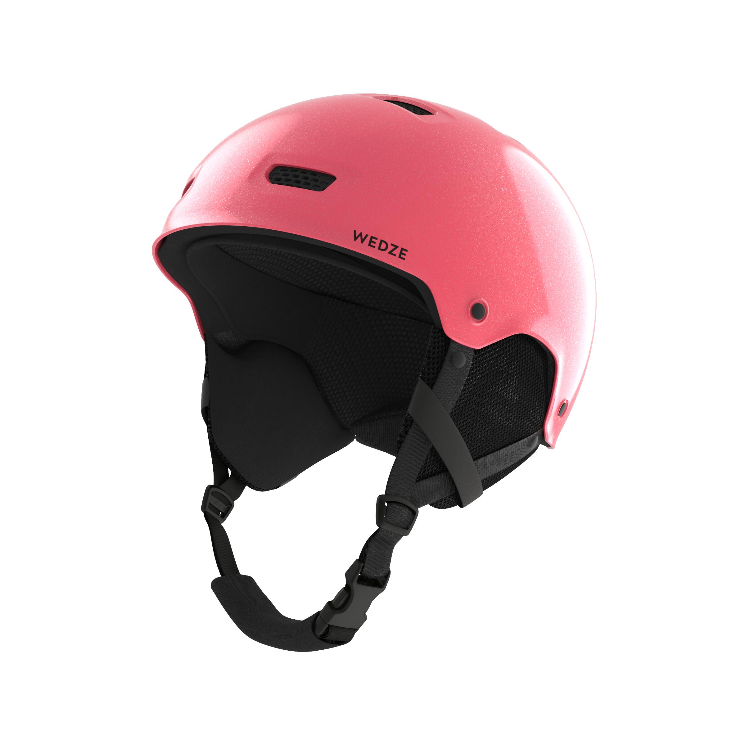 Adult/juniors ski and snowboard helmet - H-FS 300 – pink glitter 2/3