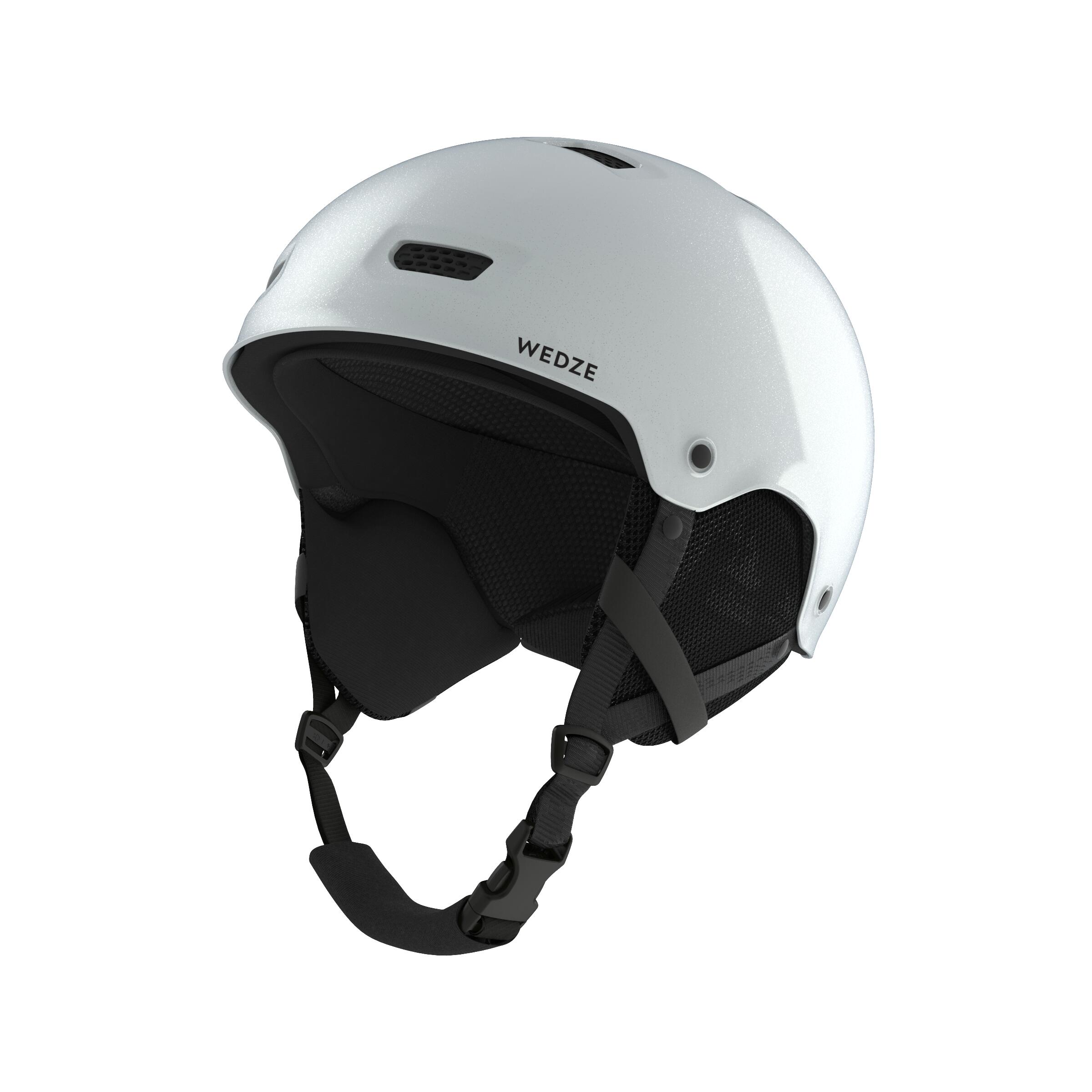 Adult/juniors ski and snowboard helmet - H-FS 300 - silver glitter 1/2