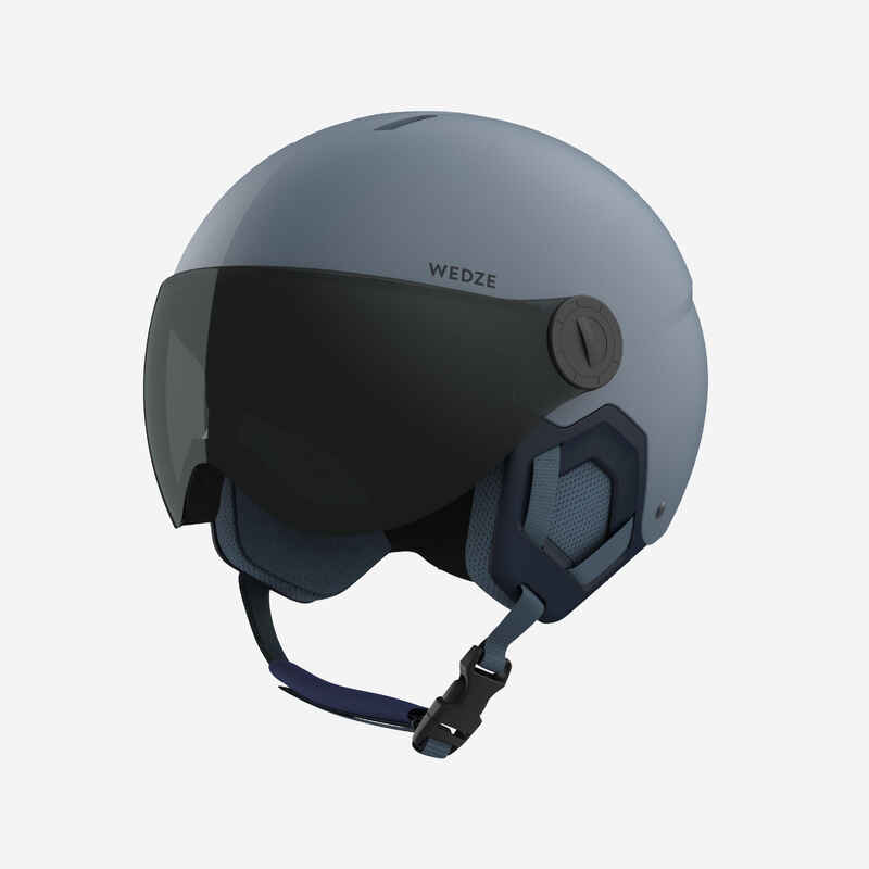 Skihelm mit Visier Kinder - H-KID 550 grau 