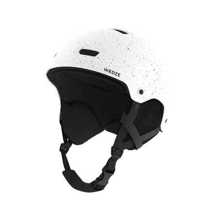 Adult/juniors ski and snowboard helmet - H-FS 300 - spotted white