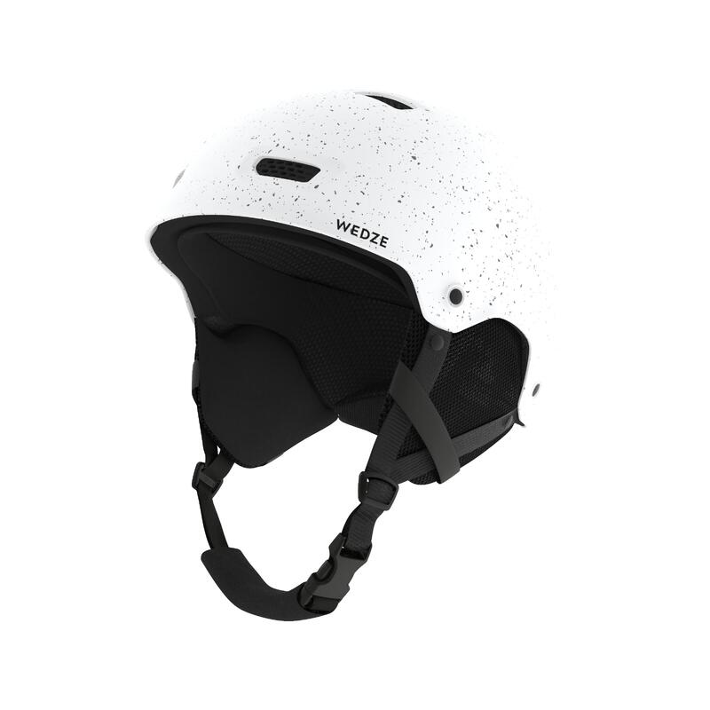 Skihelm snowboardhelm volwassenen en kinderen H-FS 300 wit met spikkels