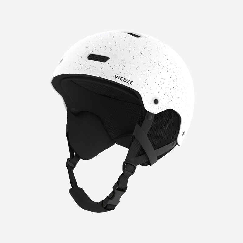 Adult/juniors ski and snowboard helmet - H-FS 300 - spotted white