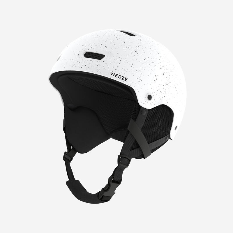 Skihelm snowboardhelm volwassenen en kinderen H-FS 300 wit met spikkels