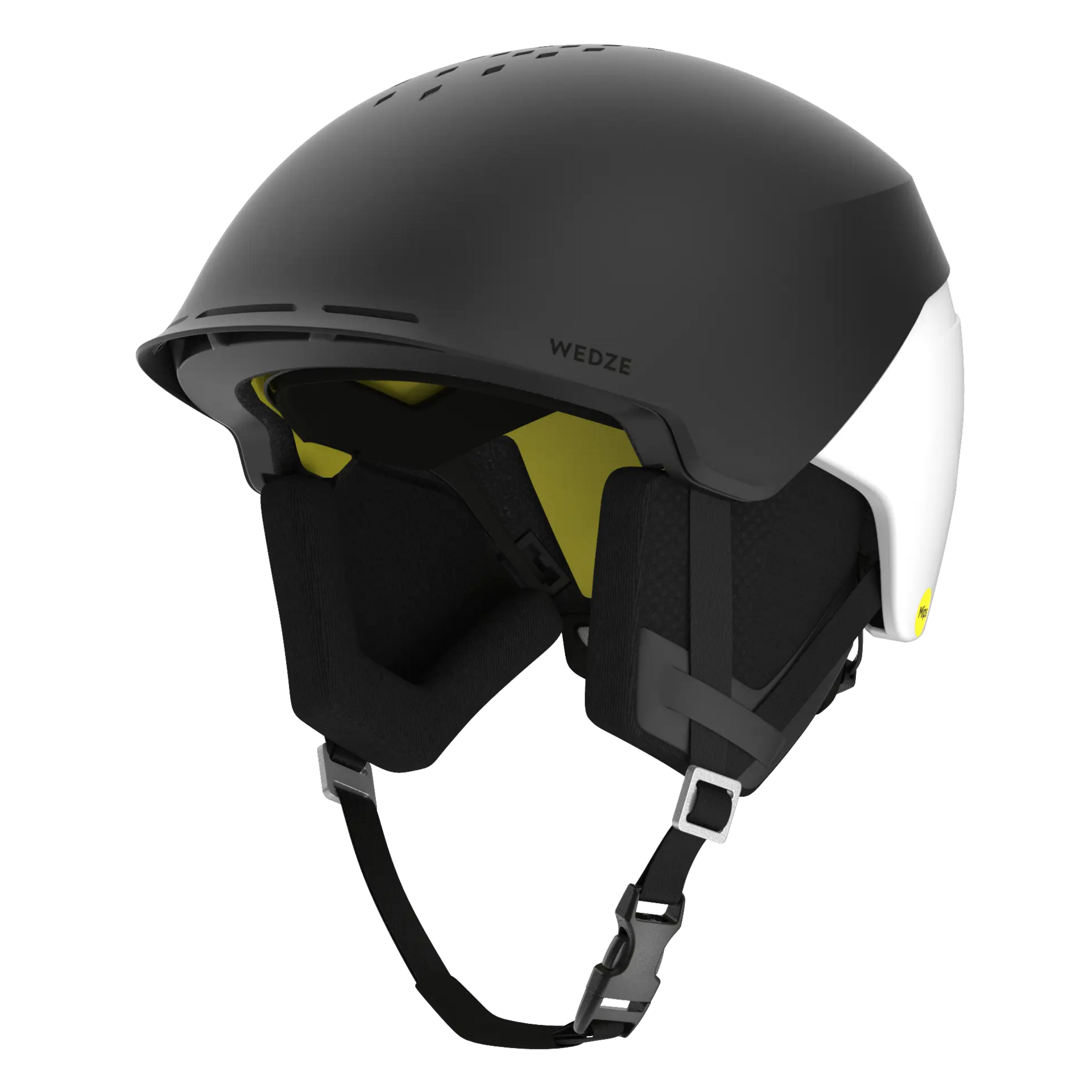 casque de ski blanc et noir decathlon