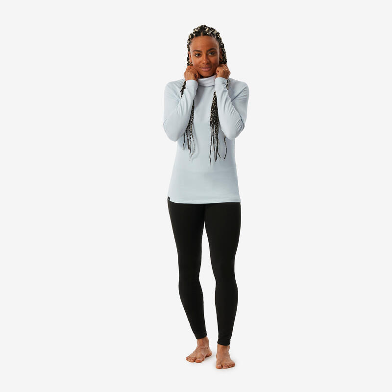 Camisola térmica ski gola alta quente e respirável mulher, BL500