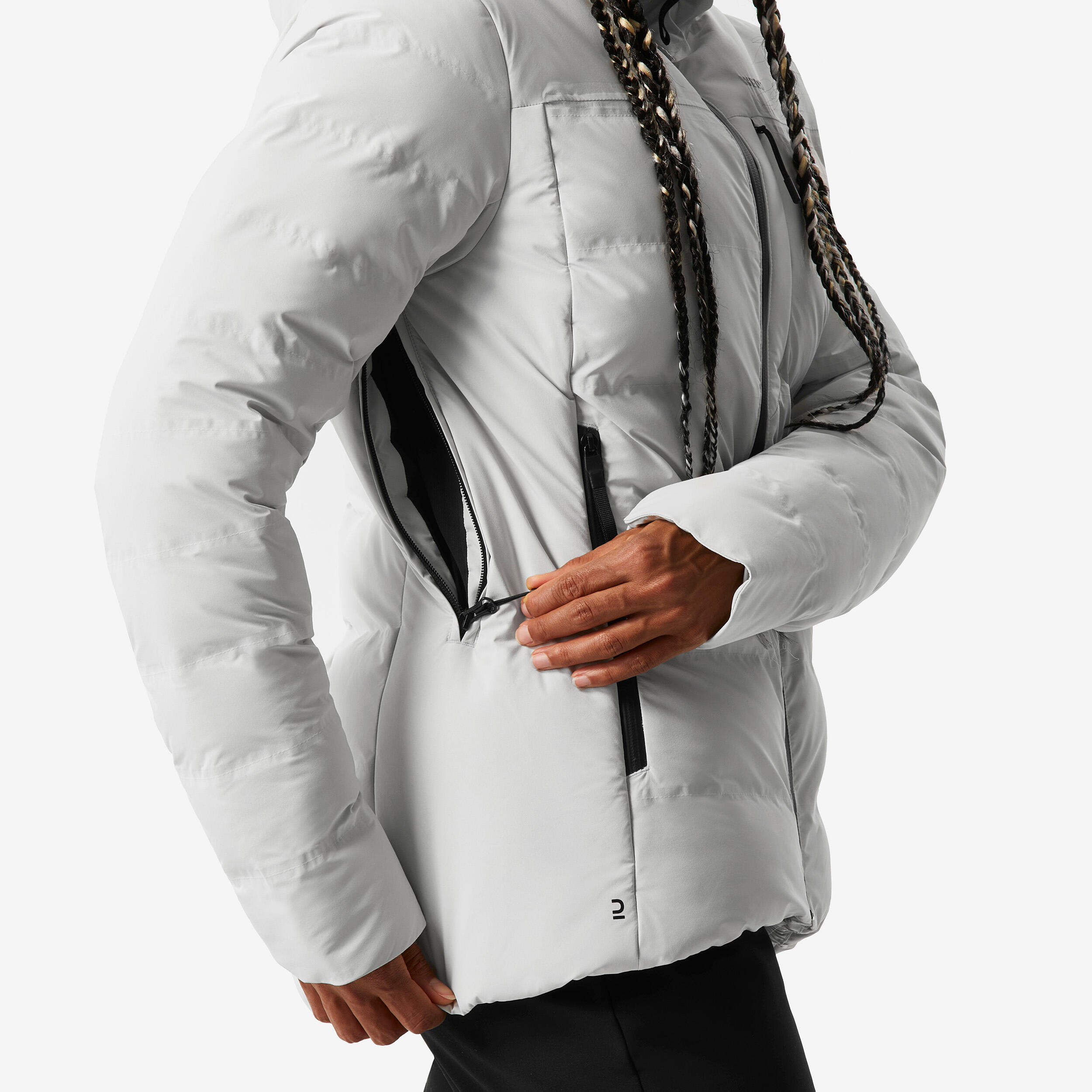 Manteau de ski matelassé chaud et imperméable femme, Warm 500 - WEDZE