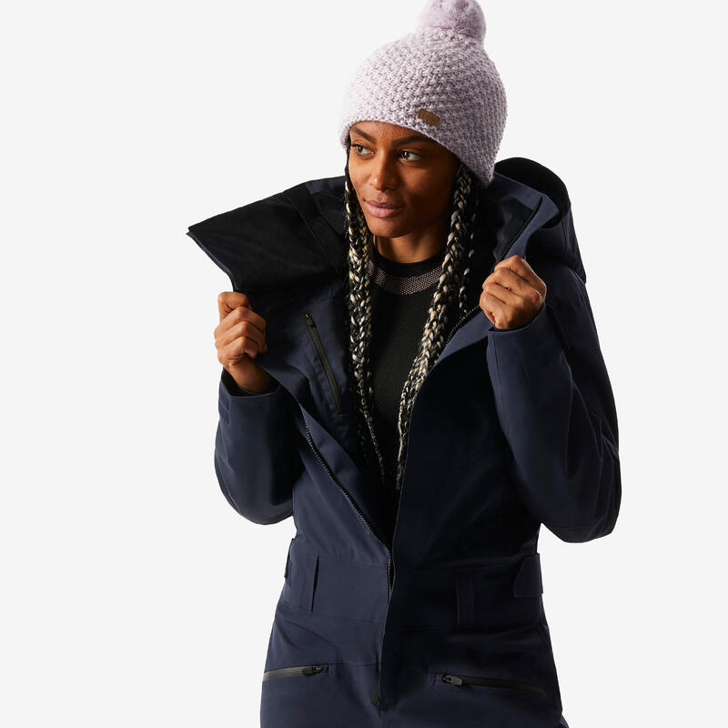 Combinezon călduros schi și snowboard SUIT 500 bleumarin damă