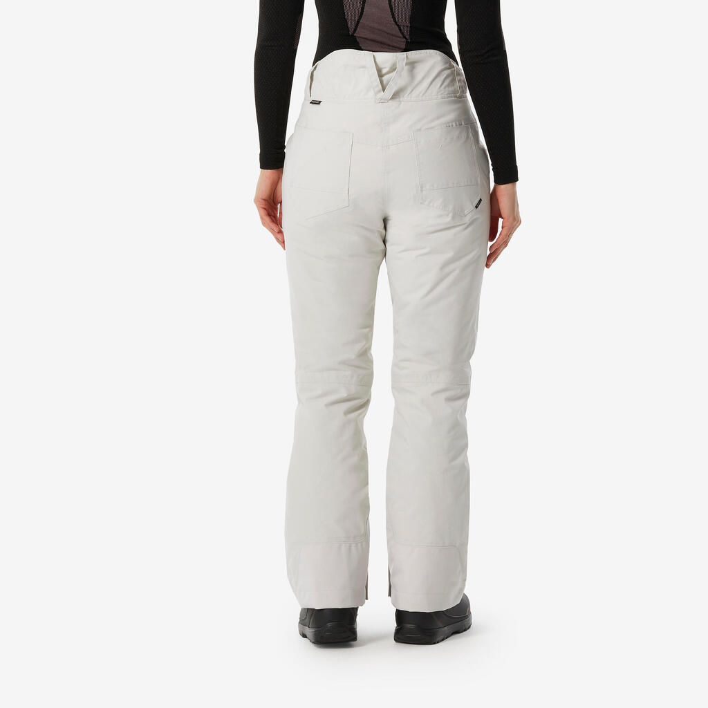Bele ženske pantalone za snoubording SNB 500