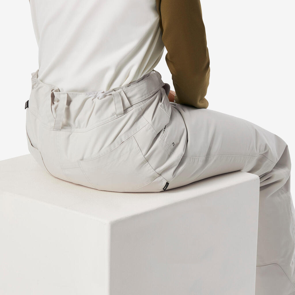 Bele ženske pantalone za snoubording SNB 500