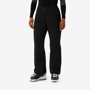 Pantalón de esquí y snowboard cálido y cómodo mujer, esquí 100 negro