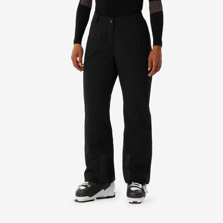 Women's Warm and Comfortable Ski Trousers Ski 100 Black