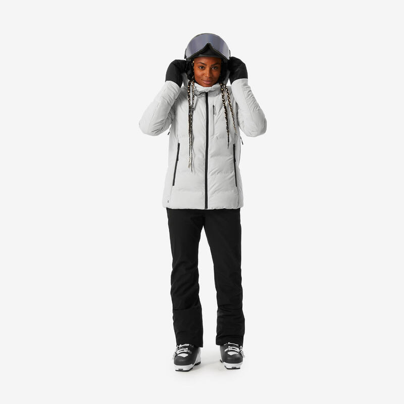 Kadın Şişme Kayak Montu - Bej - 500 Warm