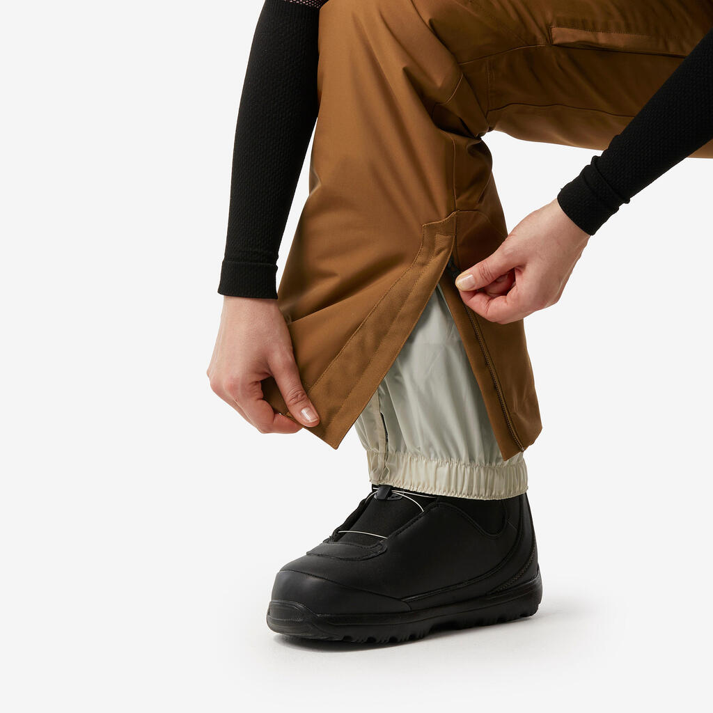 Bele ženske pantalone za snoubording SNB 500