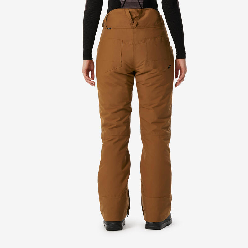 Warme en waterdichte snowboardbroek voor dames SNB 500 camel