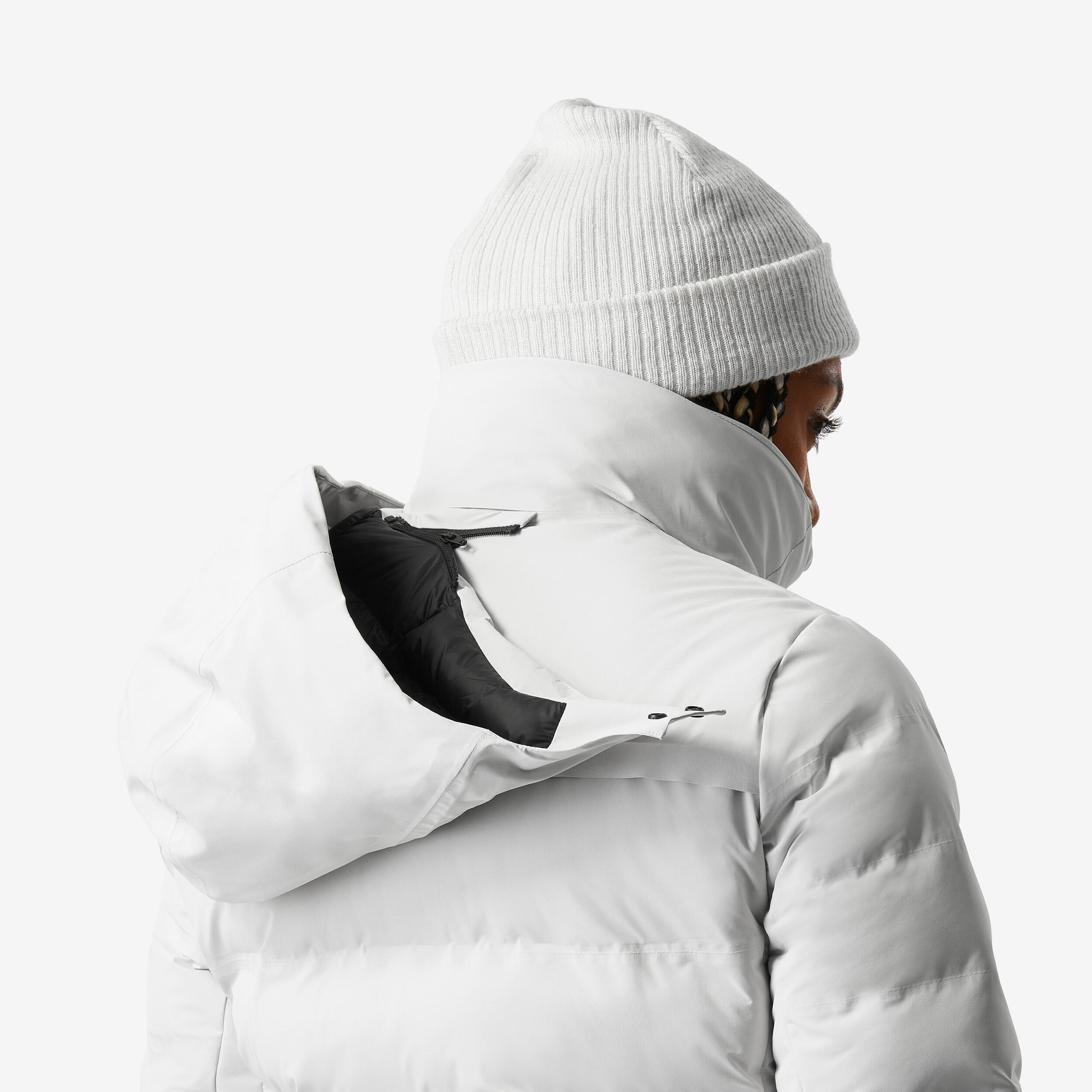 Manteau de ski matelassé chaud et imperméable femme, Warm 500 - WEDZE