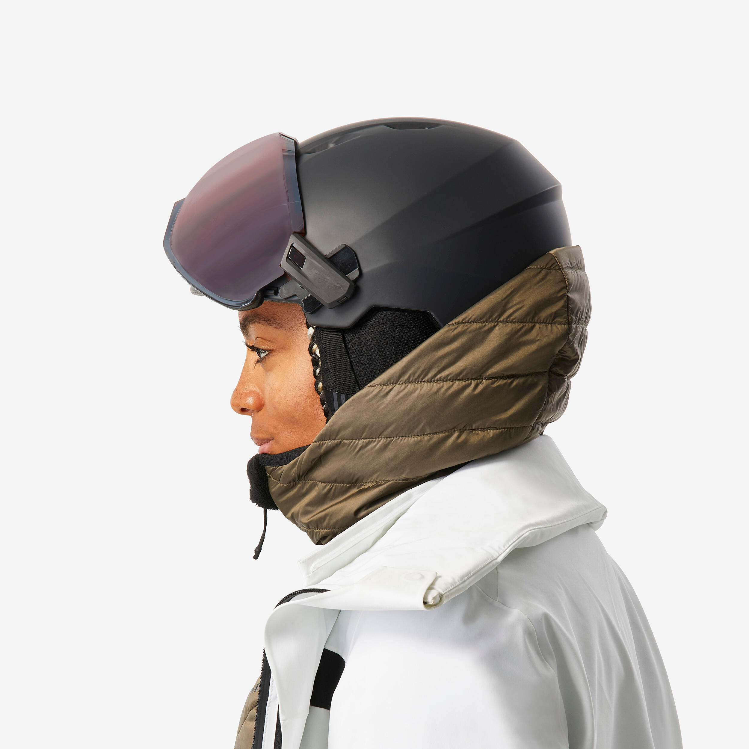 Doudoune de ski légère et chaude femme, 500 marron 6/6