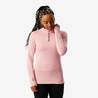 Women’s Thermal Base Layer Ski Top 1/2 Zip 500 - Pink