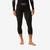 Sous-vêtement de ski femme, BL 500 soft seamless bas noir et rose