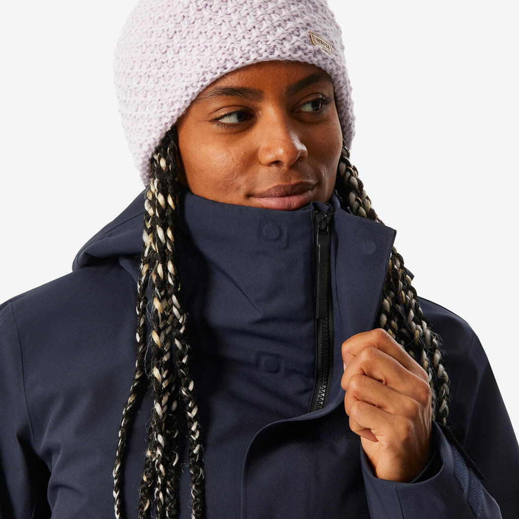 Women’s warm and thermal ski and snowboard suit 500 - Navy Blue