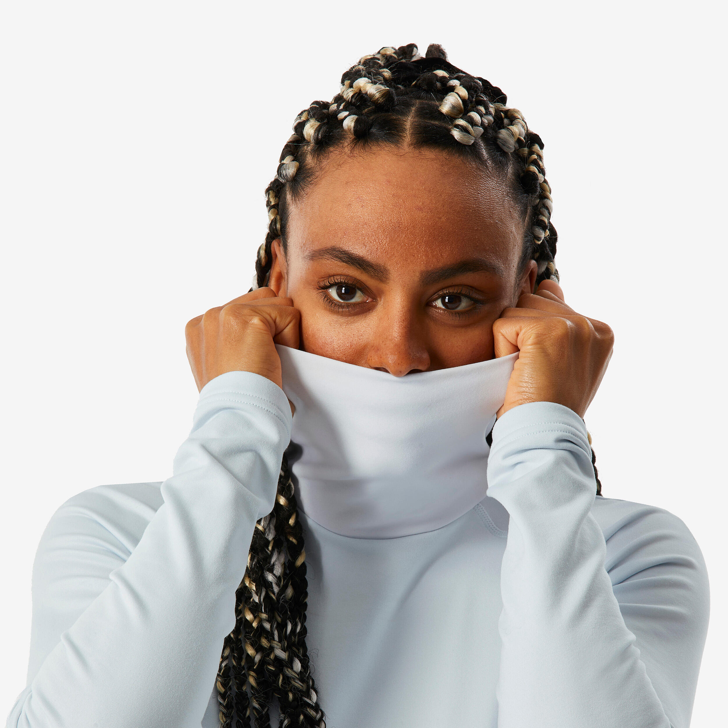 Women’s Warm and Breathable Turtleneck Ski Base Layer, BL 500 - WEDZE