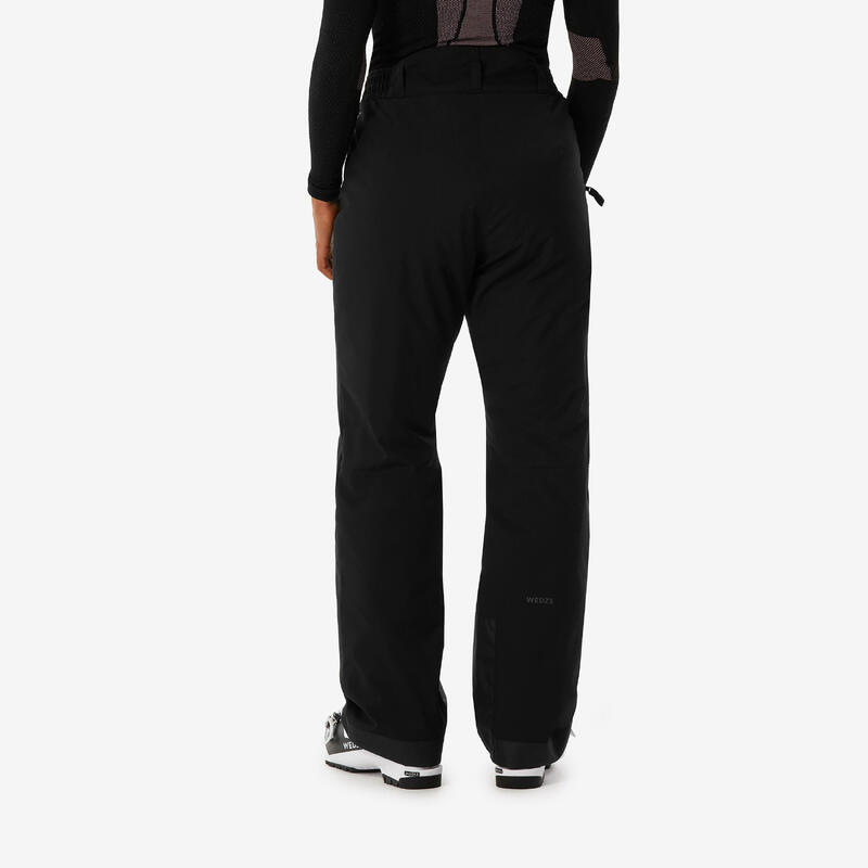 Pantalon călduros și confortabil schi și snowboard SKI 100 Negru Damă