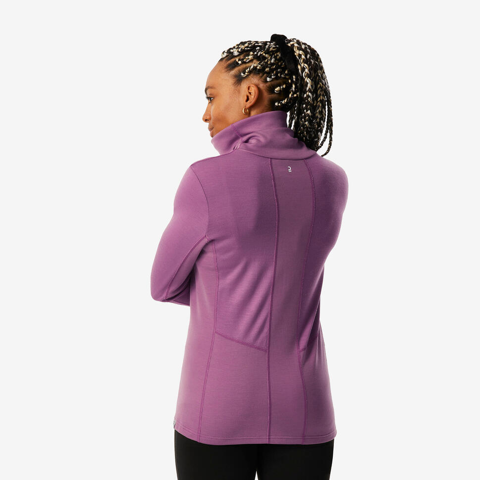 Koszulka termoaktywna narciarska damska Wedze BL500 Wool Neck