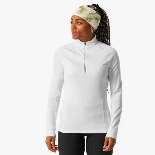 
      Majica dugih rukava za skijaško trčanje XC S 100 topla ženska bijela
  