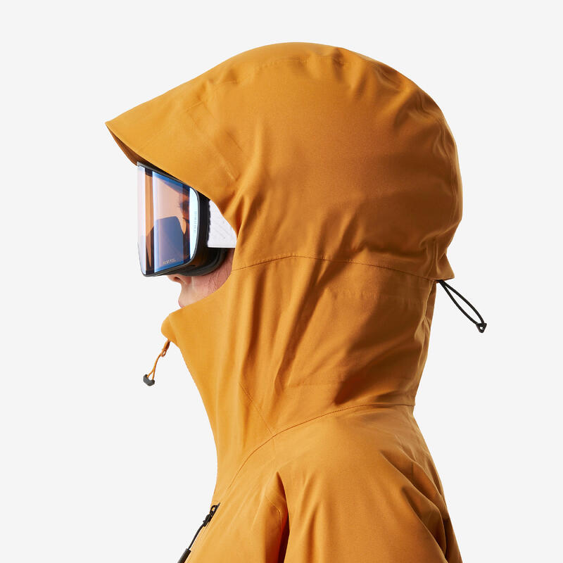 Veste de ski et snowboard chaude et respirante femme, FR 500 camel