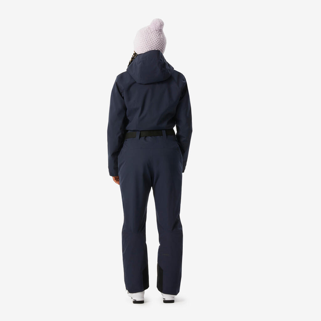 Women’s warm and thermal ski and snowboard suit 500 - Navy Blue