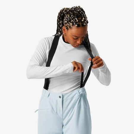Women’s warm and comfortable skiing and snowboarding trousers, Ski 100 - Blue