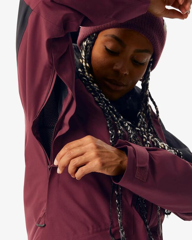 Veste De Ski Picture Organic Exa JKT Femme - Taille L Bordeaux - Motif Floral - Occasion En Parfait état